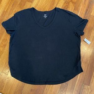 Women’s Gap Black linen blend T-shirt, XXL